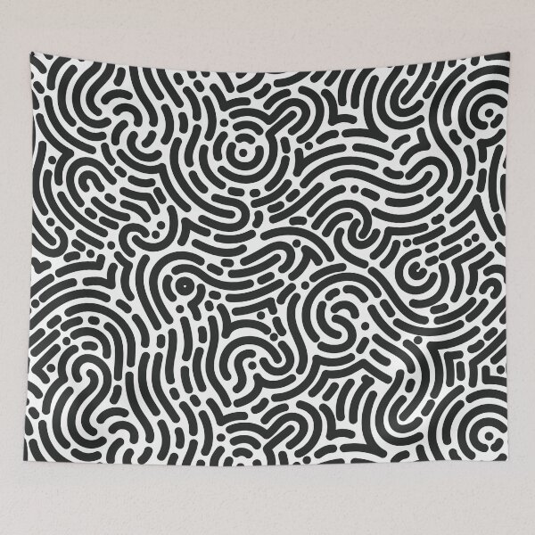 Item preview, Black And White Doodle Drawing Patterns designed and sold by MakeitMelo.