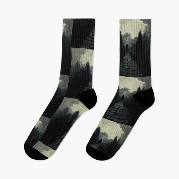 Item preview, Scary dark scene in black and white designed and sold by WartonnoArt.