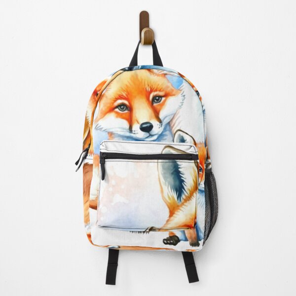 Item preview, multicolored fox family watercolor designed and sold by keyd-studio.