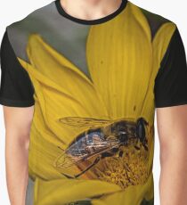 Yellow flower and bee - springtime Graphic T-Shirt