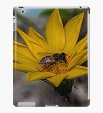 Yellow flower and bee - springtime iPad Case/Skin