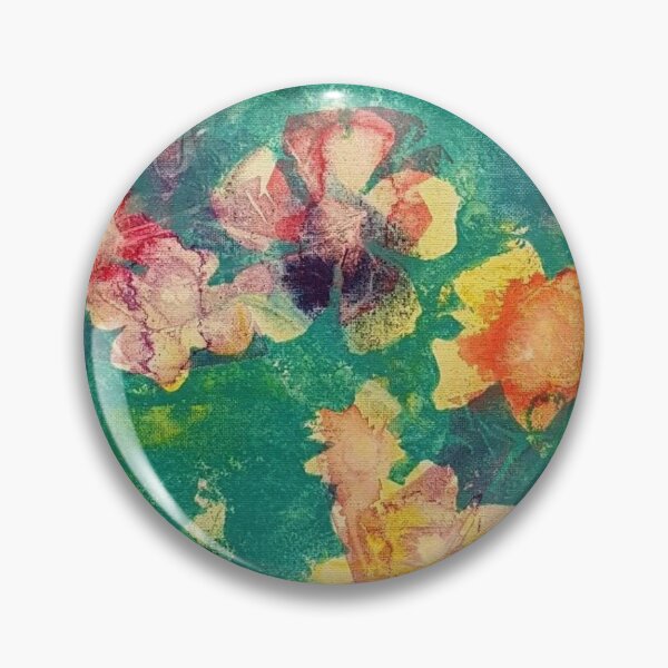 Item preview, Colorful abstract flowers in acrylic designed and sold by Diana Evensen.