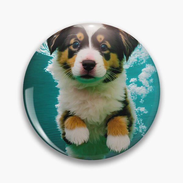 Artikelvorschau, Australian Shepherd Design - Hund unter Wasser entworfen und verkauft von theunknownart.