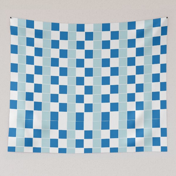 Item preview, White Blue Checkerboard Pattern designed and sold by Nisha Prabhu.