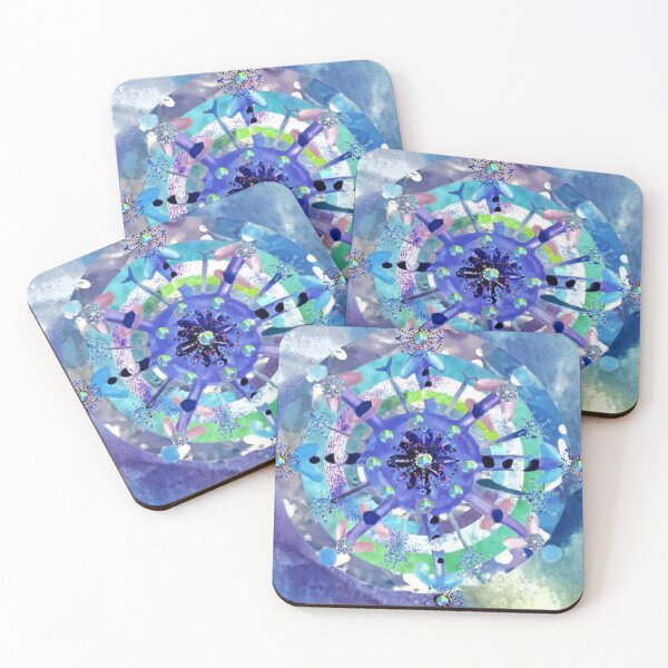 Item preview, Snowflake Mandala Watercolour Collage designed and sold by DefaultOneWorld.