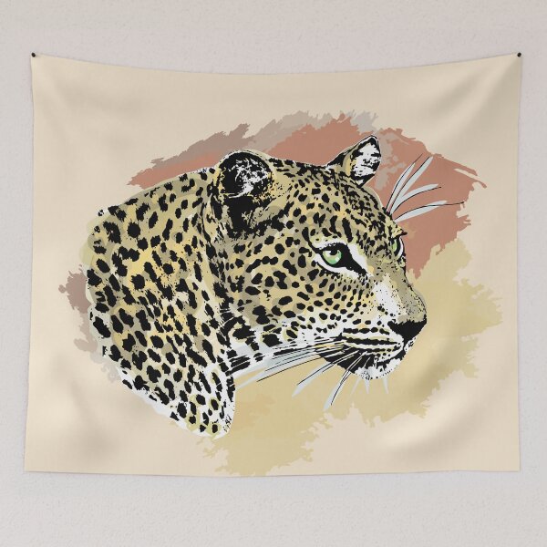 Item preview, Leopard Portrait Watercolor Artwork for Leopard Fans designed and sold by Scotch Macaskill.