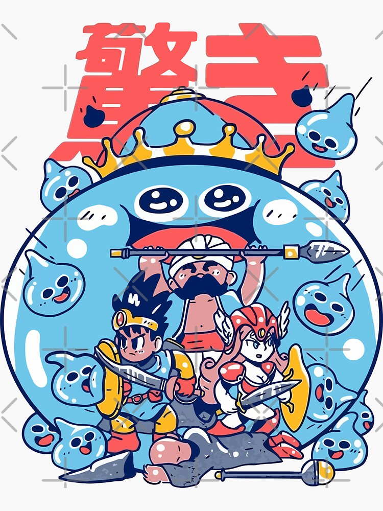 "Dragon Warrior Slime King Dragon Quest" Sticker for Sale by dragon