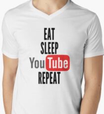 Eat, Sleep, Youtube, Repeat Men's V-Neck T-Shirt