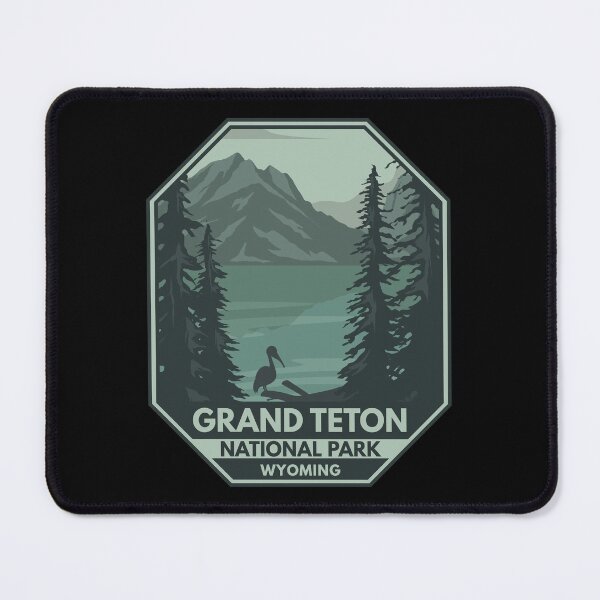 Item preview, Grand Teton National Park Crane Retro Emblem designed and sold by KrisSidDesigns.