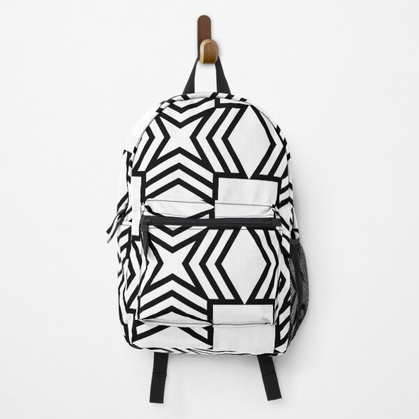 Artikelvorschau, Minimales geometrisches Stern-Quadrat-Form-Fliesen-Schwarzweiss-Muster entworfen und verkauft von All-Black-White.
