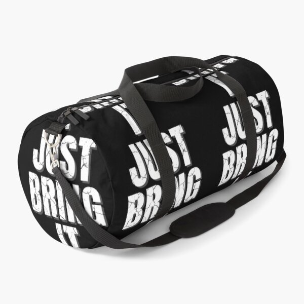Item preview, JUST BRING IT distressed black background designed and sold by KingsManKind.