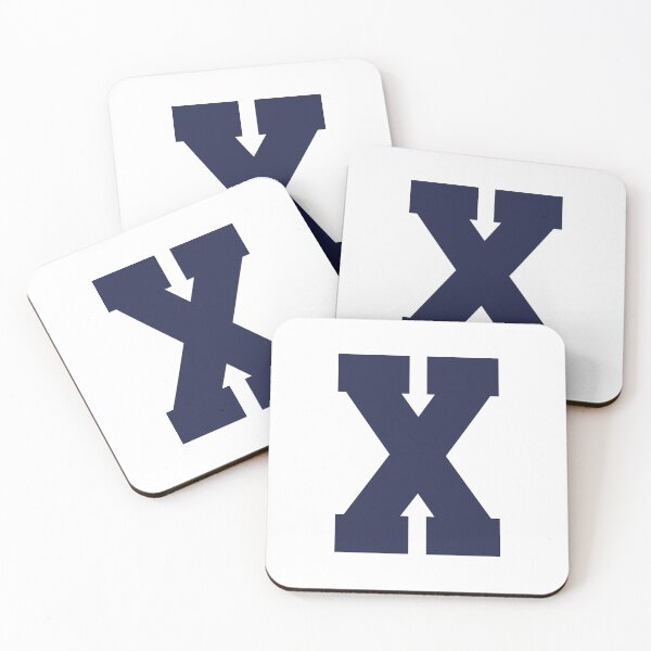 Item preview, Alphabet, Marine Blue X, Sports letter X navy designed and sold by TheCultStuff.