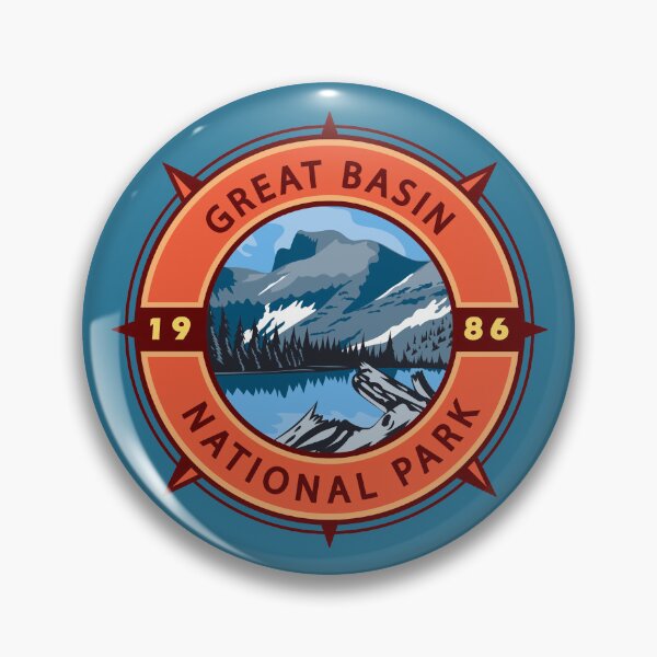 Item preview, Great Basin National Park Retro Compass Emblem designed and sold by KrisSidDesigns.