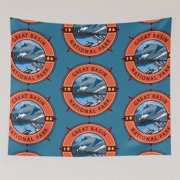 Item preview, Great Basin National Park Retro Compass Emblem designed and sold by KrisSidDesigns.