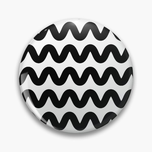 Item preview, Black and White Minimal Horizontal Zigzag Stripe Pattern designed and sold by All-Black-White.