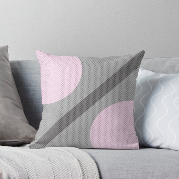 Item preview, gray and pink abstract polka dot stripes designed and sold by resmarted.