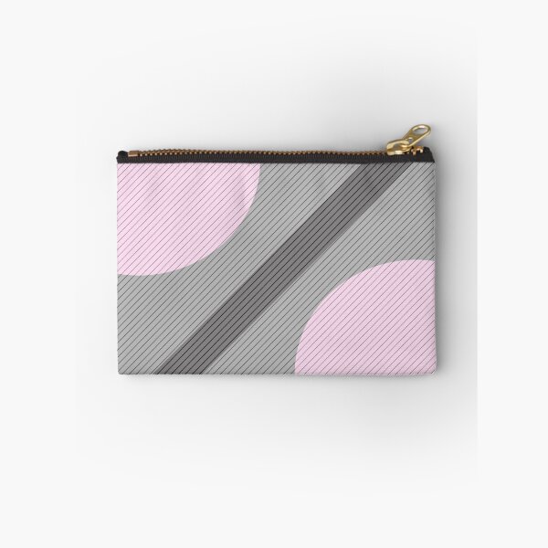 Item preview, gray and pink abstract polka dot stripes designed and sold by resmarted.