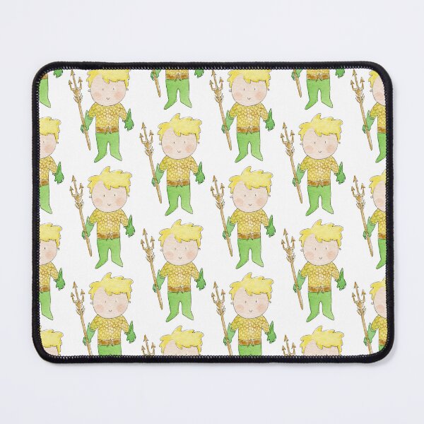 Item preview, Aquaman cute watercolor character designed and sold by alisonsadler.