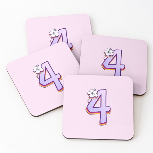 Item preview, Number 4 - Four , Hibiscus Flower designed and sold by cuteartdesign.