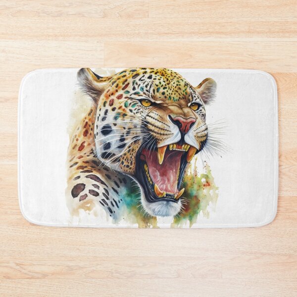 Item preview, A jaguar preparing to attack | Memorable gift for animal lover designed and sold by AsabIIArt.