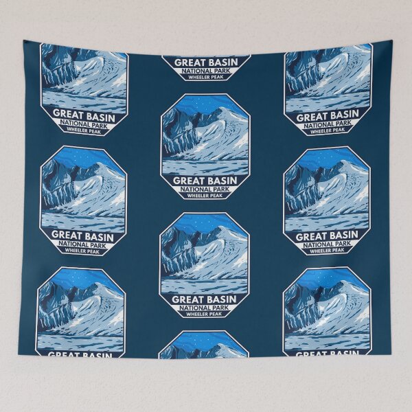 Item preview, Great Basin National Park Wheeler Peak Emblem designed and sold by KrisSidDesigns.