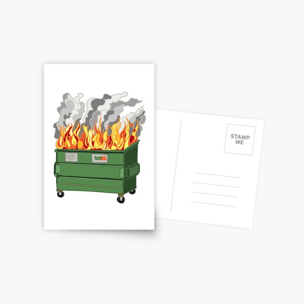 Dumpster Fire Postcard