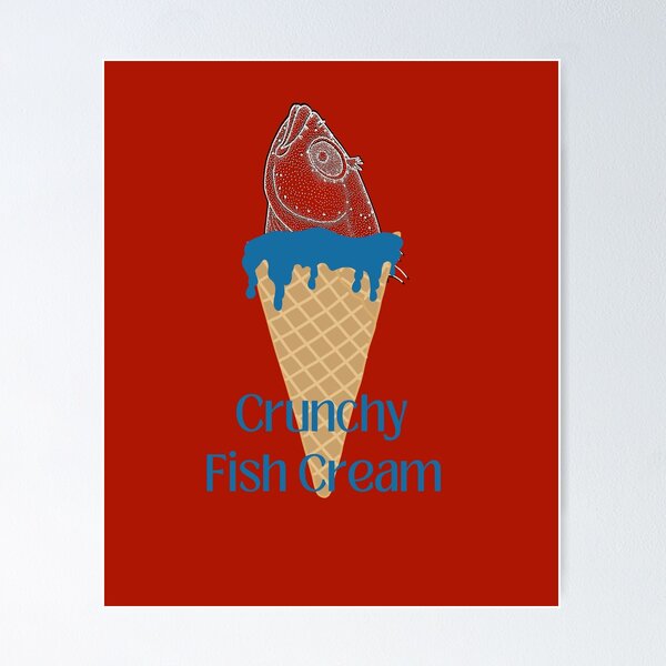 Item preview, Crunchy Fish Heads Ice Cream Fish Cone Gag Gifts designed and sold by Willyboy16.
