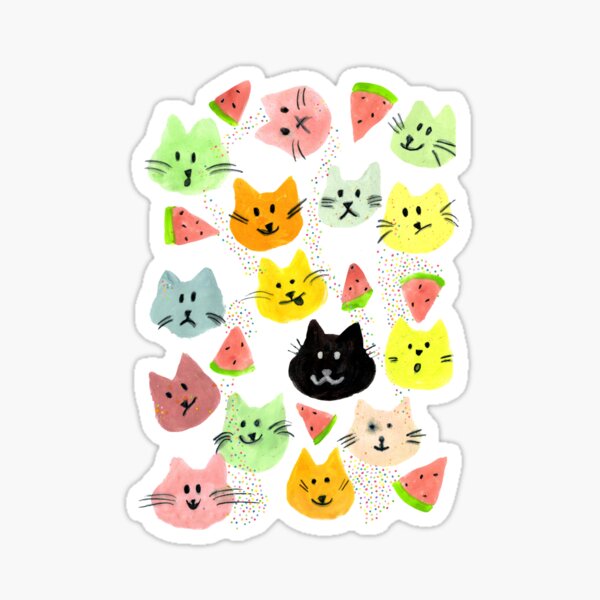 Kitty Melon Party Sticker