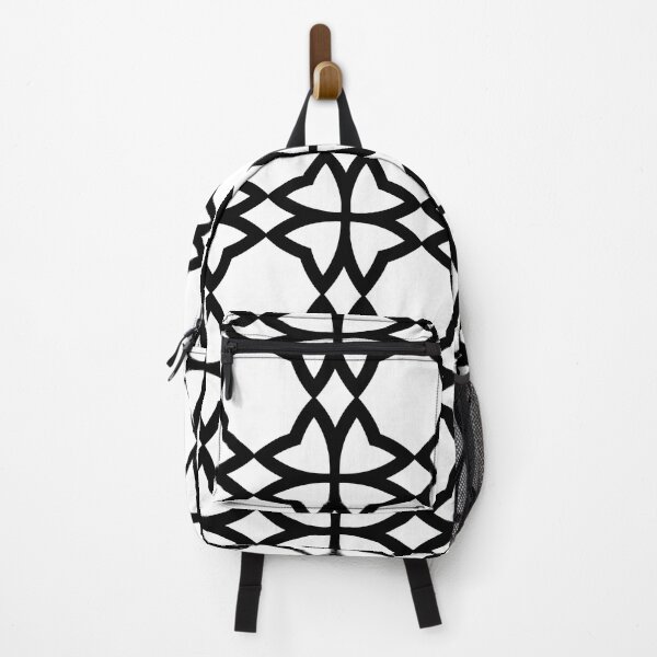 Item preview, Black and White Minimal Symmetrical Flower Pattern designed and sold by All-Black-White.