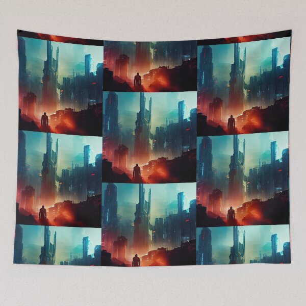 Item preview, Secret Portal to a Cyberpunk City by Night designed and sold by WartonnoArt.