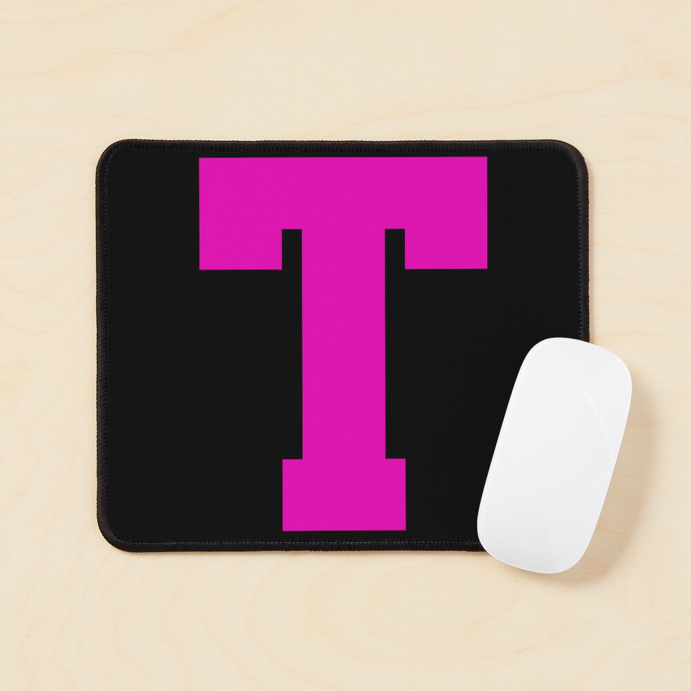 Alphabet, Pink T, Sports letter T Sticker for Sale by TheCultStuff