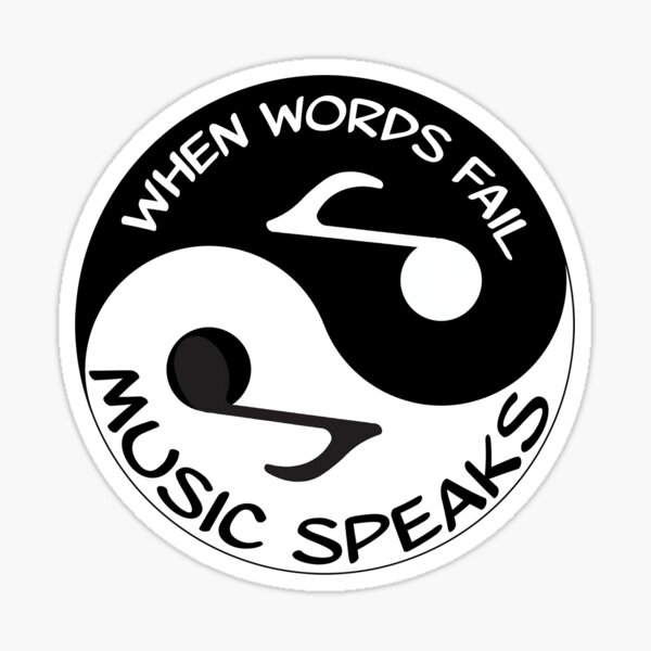 Vista previa del artículo con la obra «musica ying yang», diseñado y vendido por twinsparkle.