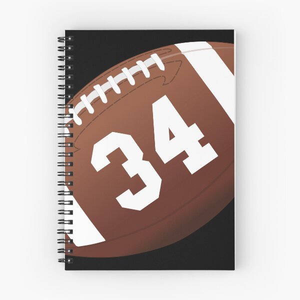 Item preview, American football ball number 34, thirty four designed and sold by TheCultStuff.
