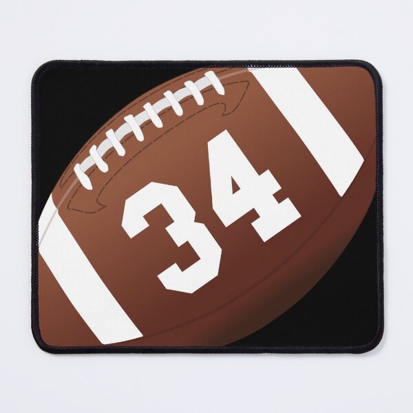 Item preview, American football ball number 34, thirty four designed and sold by TheCultStuff.