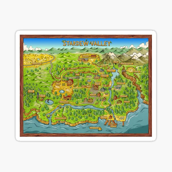 Stardew Valley Map Sticker