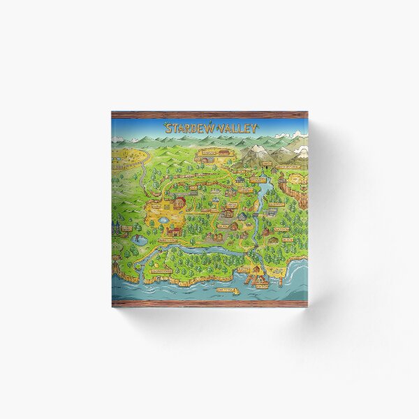 Stardew Valley Map Acrylic Block