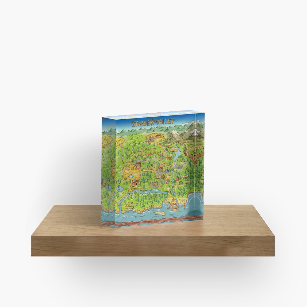 Stardew Valley Map Acrylic Block