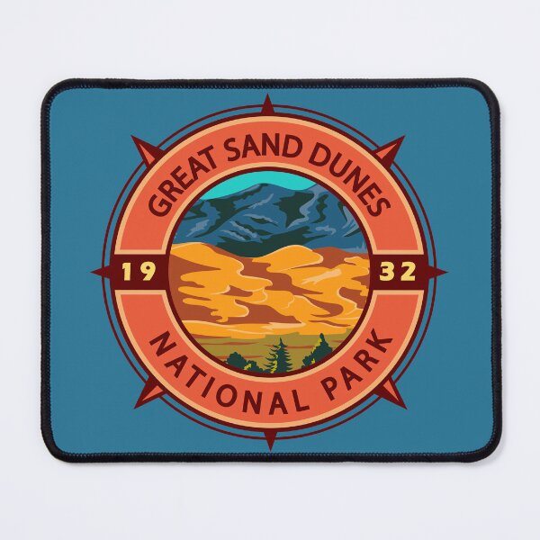 Item preview, Great Sand Dunes National Park Retro Compass Emblem designed and sold by KrisSidDesigns.