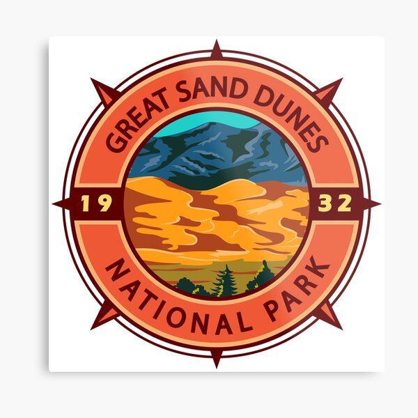 Item preview, Great Sand Dunes National Park Retro Compass Emblem designed and sold by KrisSidDesigns.