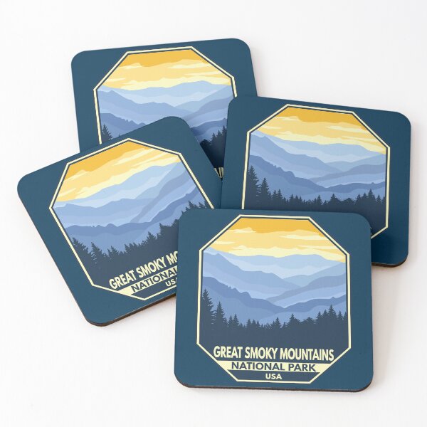 Item preview, Great Smoky Mountains National Park Minimal Retro Emblem designed and sold by KrisSidDesigns.