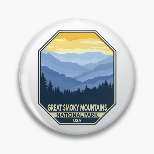 Item preview, Great Smoky Mountains National Park Minimal Retro Emblem designed and sold by KrisSidDesigns.