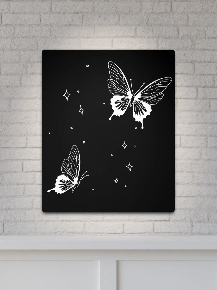 Stylish Black and White Butterflies  Poster for Sale by AnnaMirella