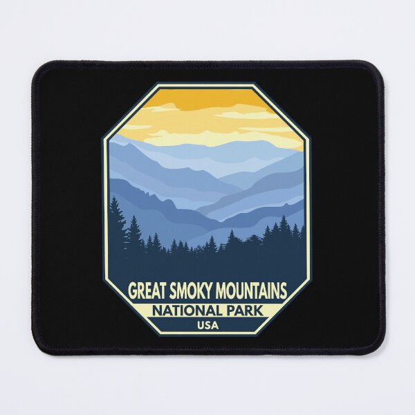 Item preview, Great Smoky Mountains National Park Minimal Retro Emblem designed and sold by KrisSidDesigns.