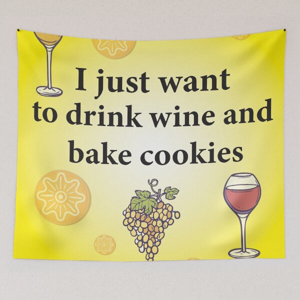 Item preview,  just want to drink wine and bake cookies christmas  designed and sold by PRECALB OUTFIT.