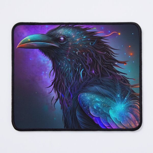 Item preview, Intergalactic Colorful Crow T-shirt designed and sold by thisisallahoax.