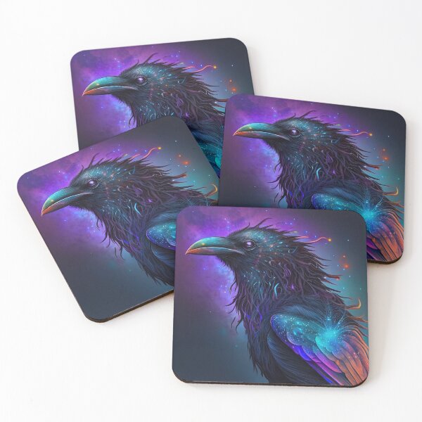 Item preview, Intergalactic Colorful Crow T-shirt designed and sold by thisisallahoax.