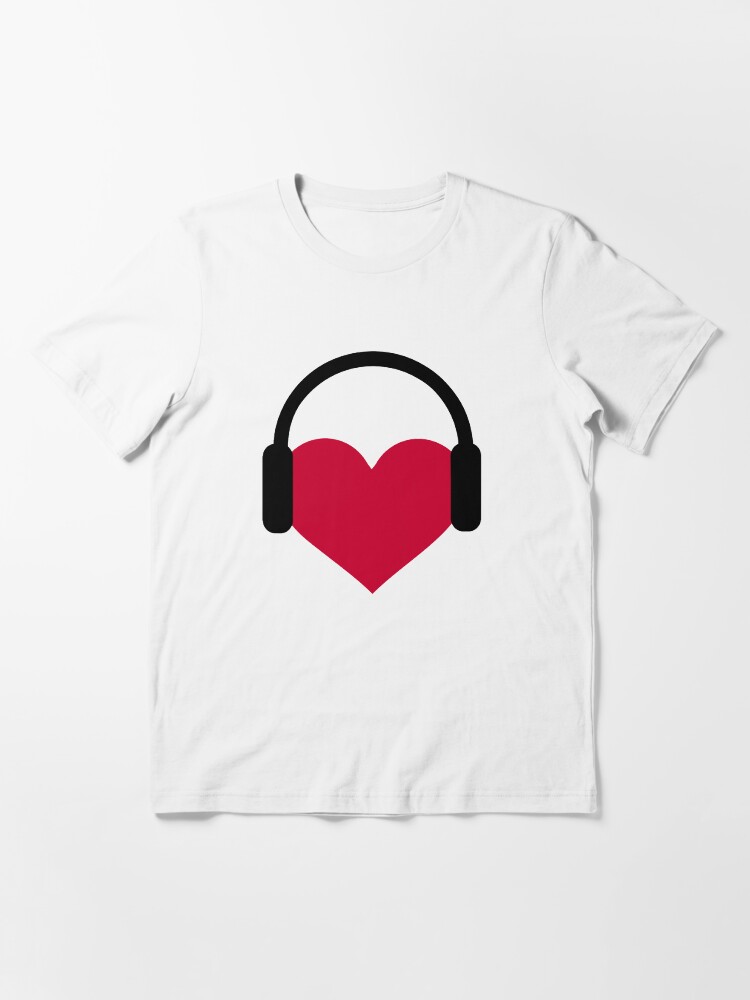 Alternate view of Heart headphones Essential T-Shirt