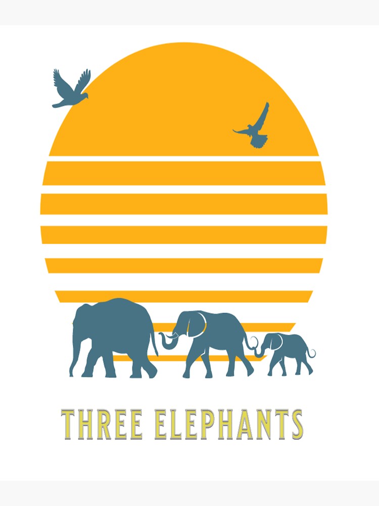 "THREE ELEPHANTS " Sticker for Sale by ghaniksahni06 Redbubble