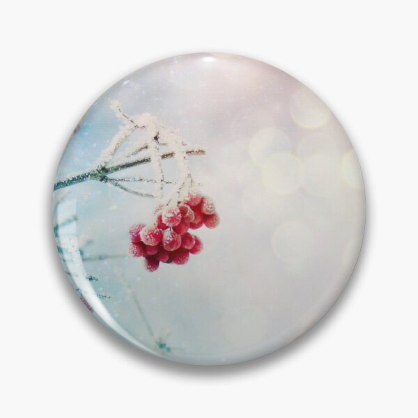 Item preview, Red mountain ash branches with berries in winter.Winter background with sky, tree, bokeh and snow. Redberry on a frost designed and sold by annamiss.
