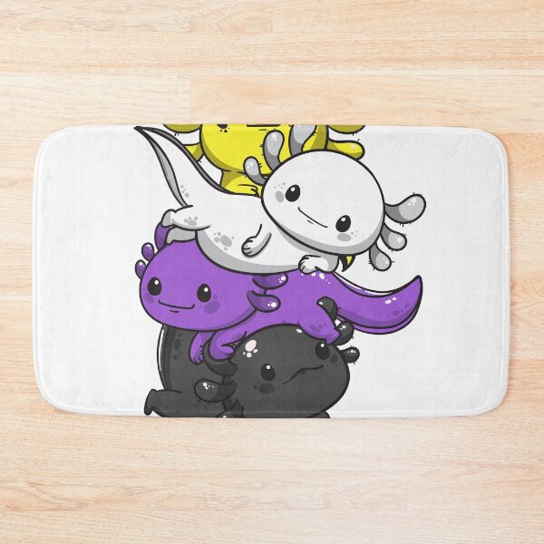 Item preview, Nonbinary Pride Kawaii Axolotl Pile Non Binary Flag designed and sold by Alex2201.